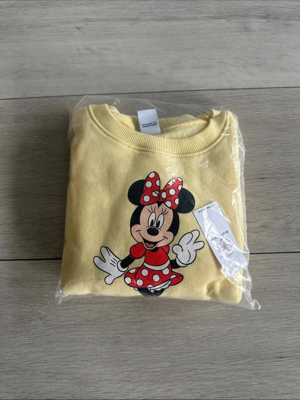 Old Navy Minnie Mouse Graphic Sweatshirt Golden Straw 2T NWT IN PACKAGE